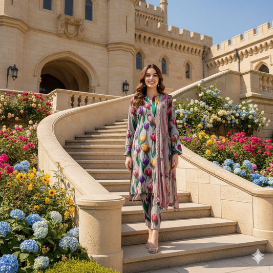 PRINTED KHADDAR ALLOVER STYLE COLLECTION 3PC