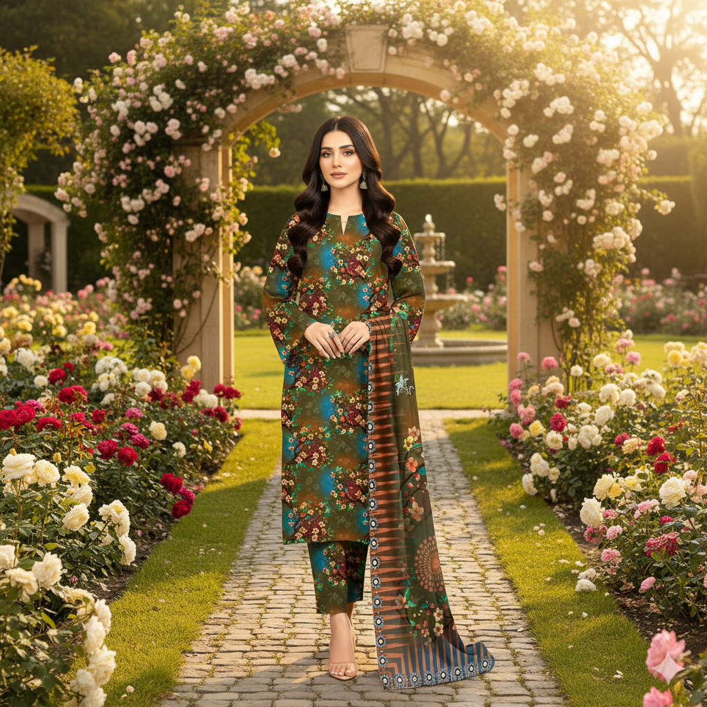 PRINTED KHADDAR ALLOVER STYLE COLLECTION 3PC