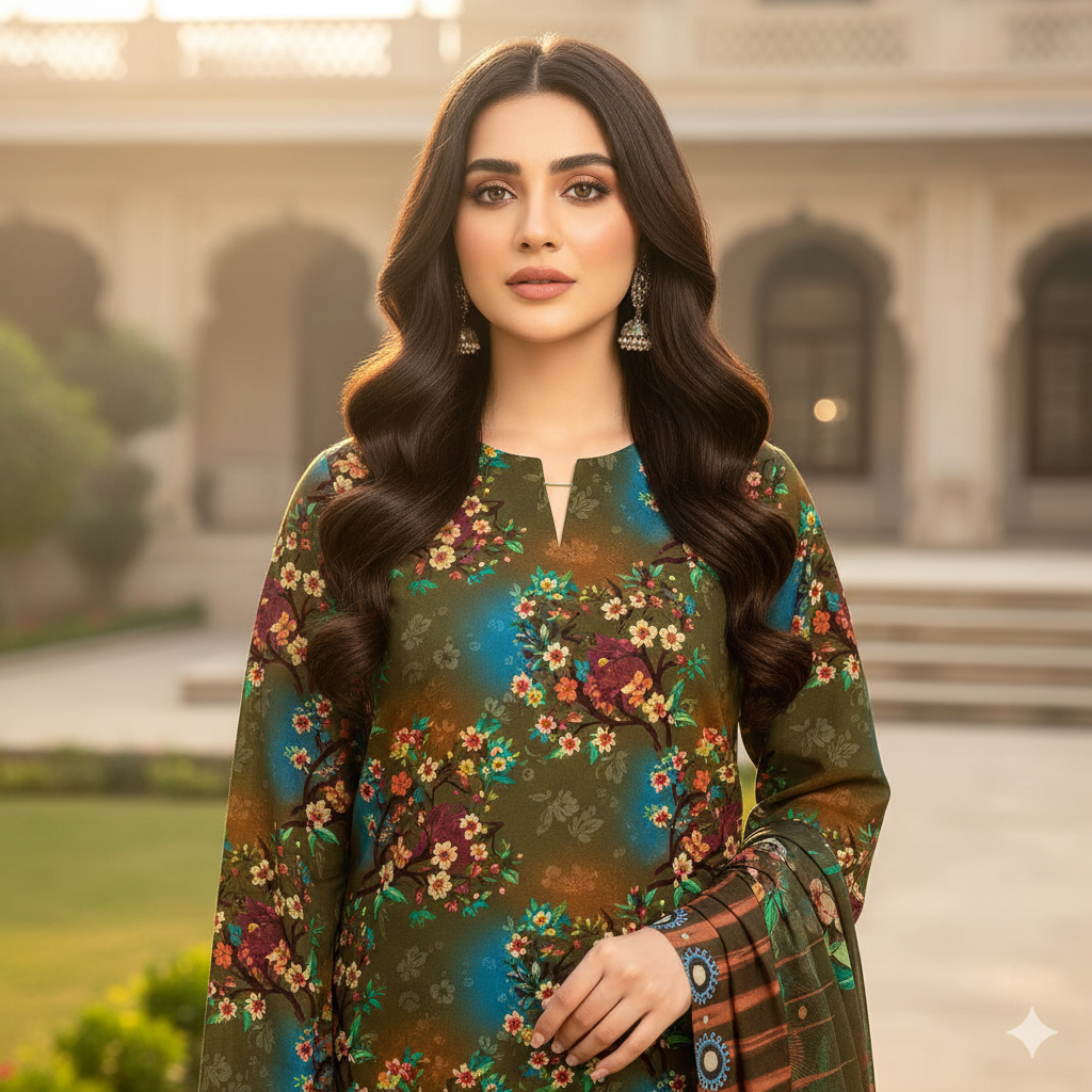 PRINTED KHADDAR ALLOVER STYLE COLLECTION 3PC