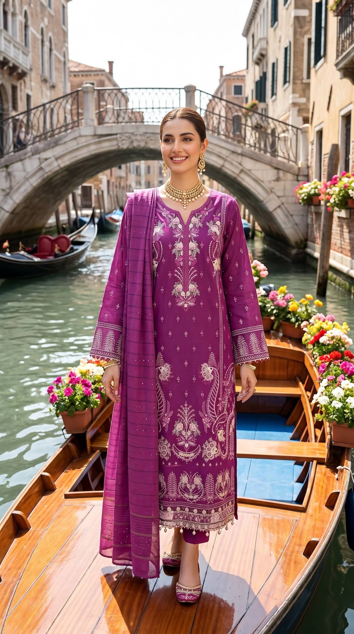 LUXURY DHANAK EMBROIDERY COLLECTION WITH DHANAK SHAWL