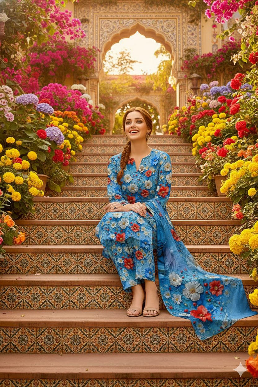 PRINTED KHADDAR ALLOVER STYLE COLLECTION 3PC