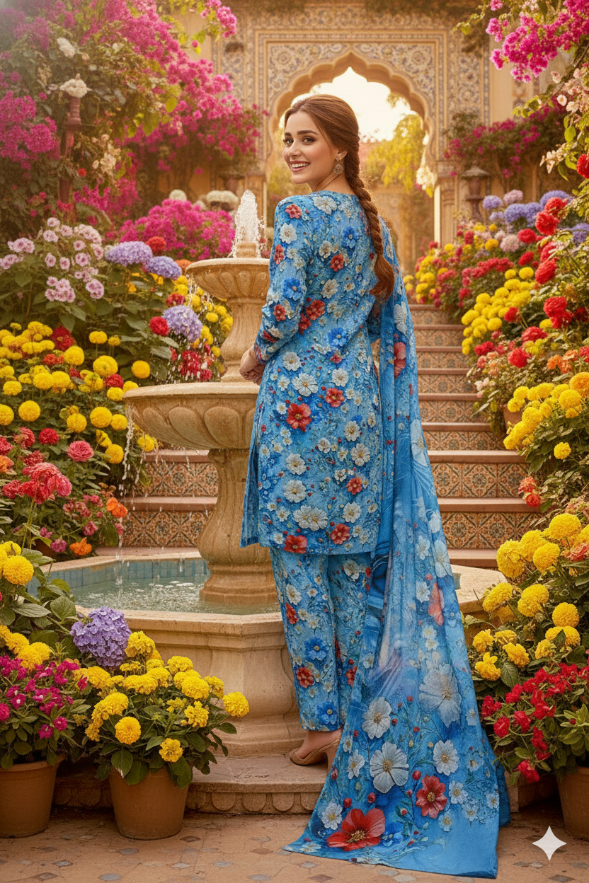 PRINTED KHADDAR ALLOVER STYLE COLLECTION 3PC