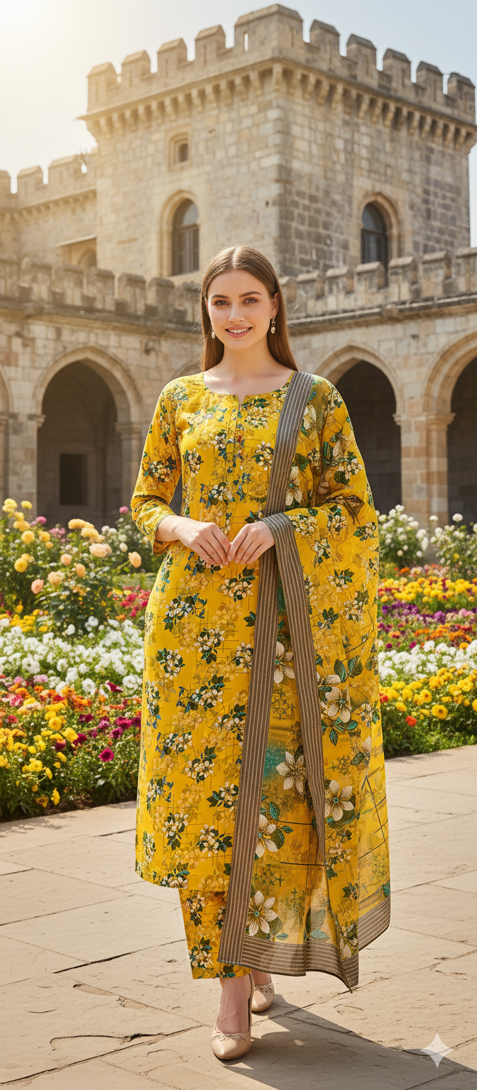 PRINTED KHADDAR ALLOVER STYLE COLLECTION 3PC