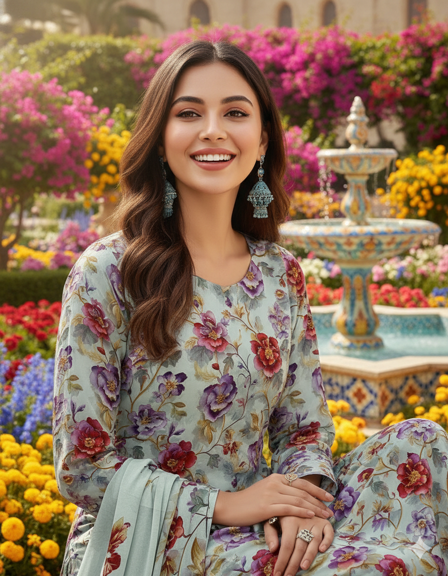 PRINTED KHADDAR ALLOVER STYLE COLLECTION 3PC