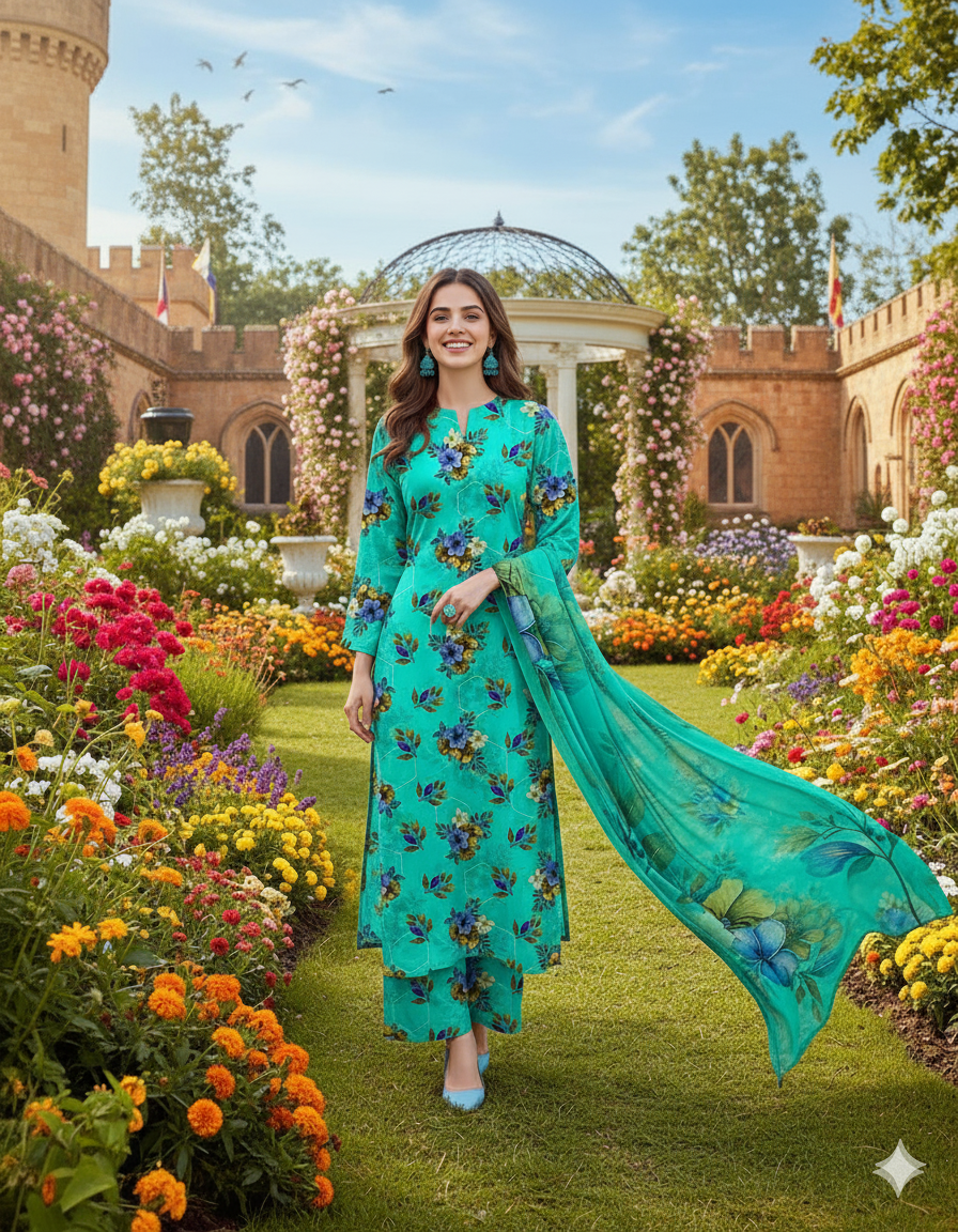 PRINTED KHADDAR ALLOVER STYLE COLLECTION 3PC