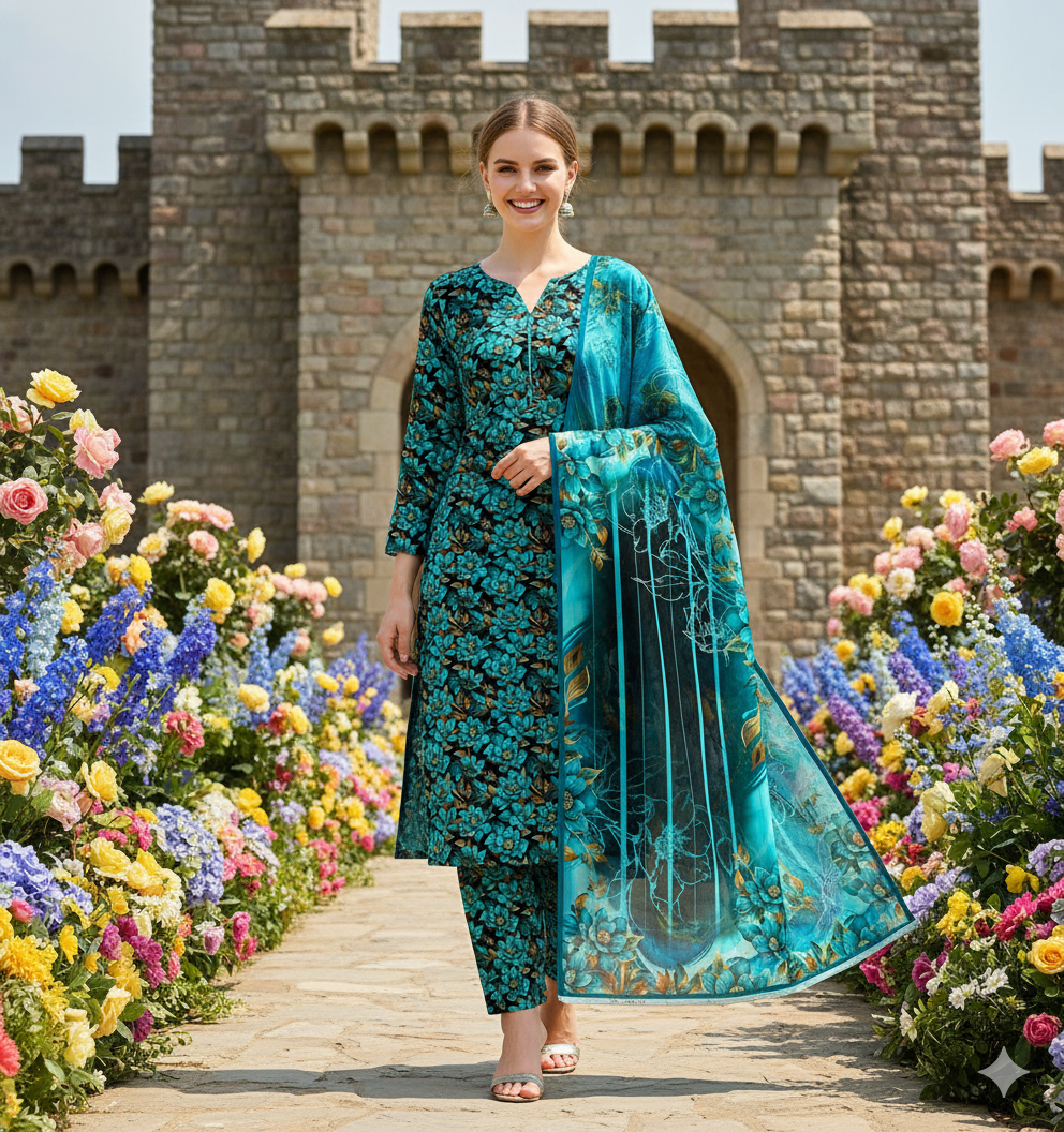 PRINTED KHADDAR ALLOVER STYLE COLLECTION 3PC