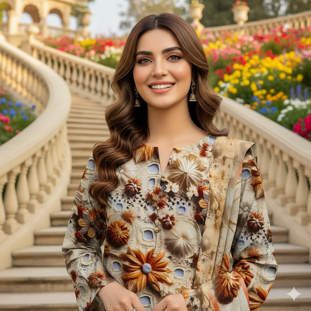 PRINTED KHADDAR ALLOVER STYLE COLLECTION 3PC