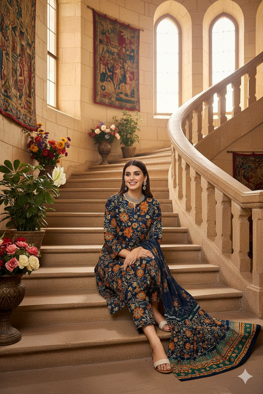 PRINTED KHADDAR ALLOVER STYLE COLLECTION 3PC