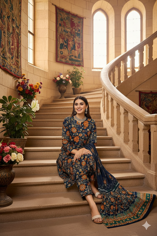 PRINTED KHADDAR ALLOVER STYLE COLLECTION 3PC