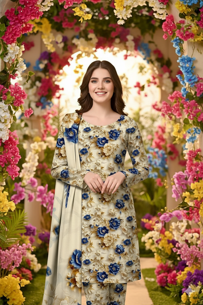 PRINTED KHADDAR ALLOVER STYLE COLLECTION 3PC