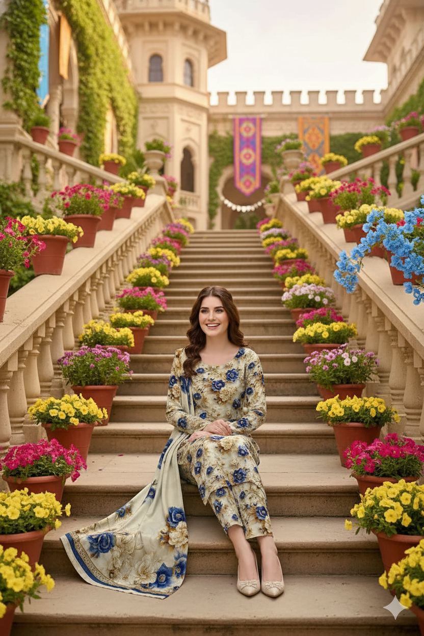 PRINTED KHADDAR ALLOVER STYLE COLLECTION 3PC