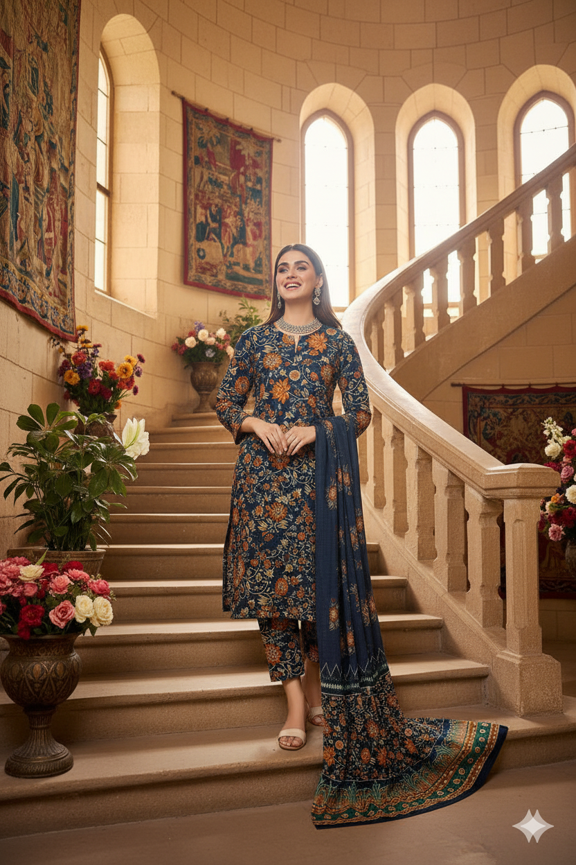 PRINTED KHADDAR ALLOVER STYLE COLLECTION 3PC