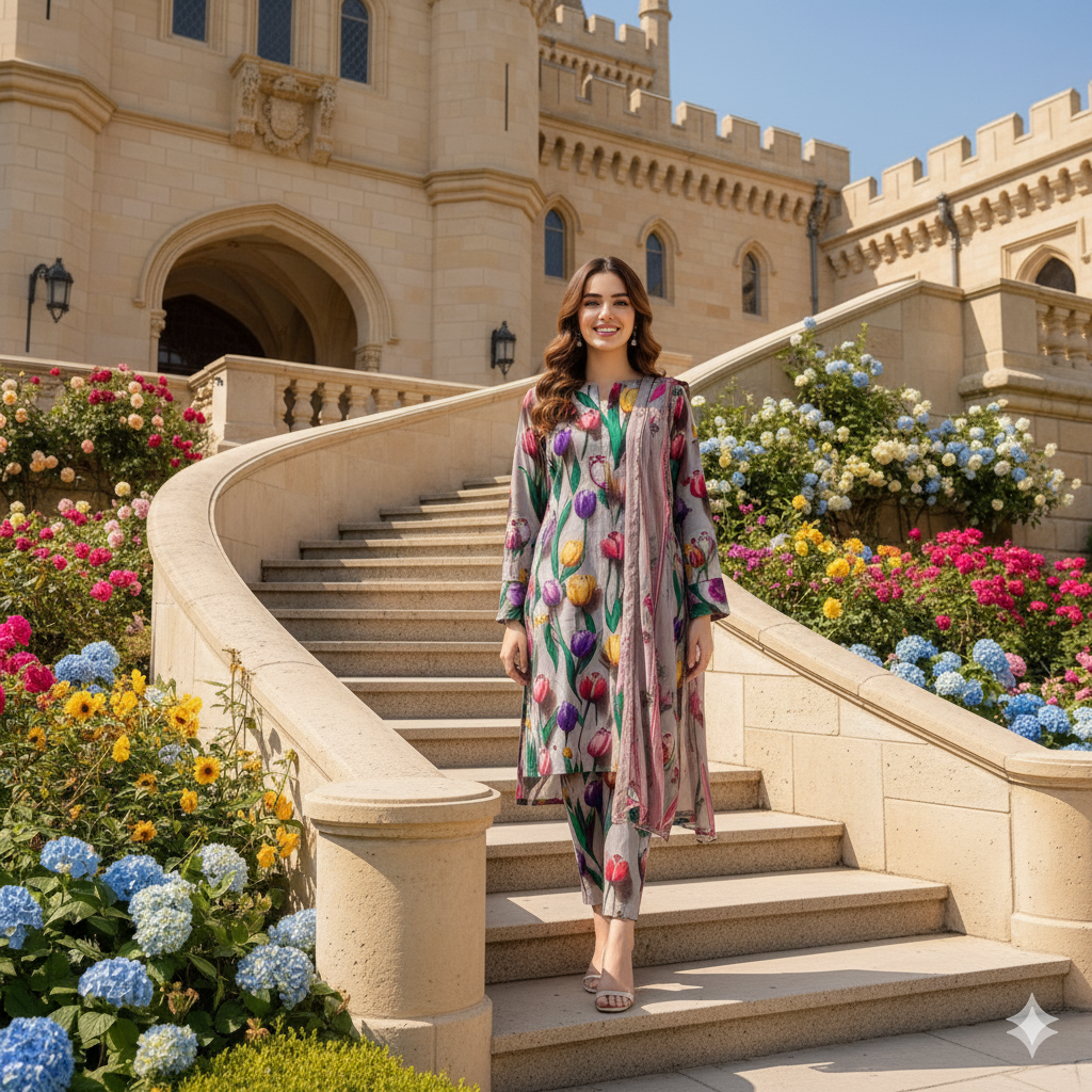 PRINTED KHADDAR ALLOVER STYLE COLLECTION 3PC