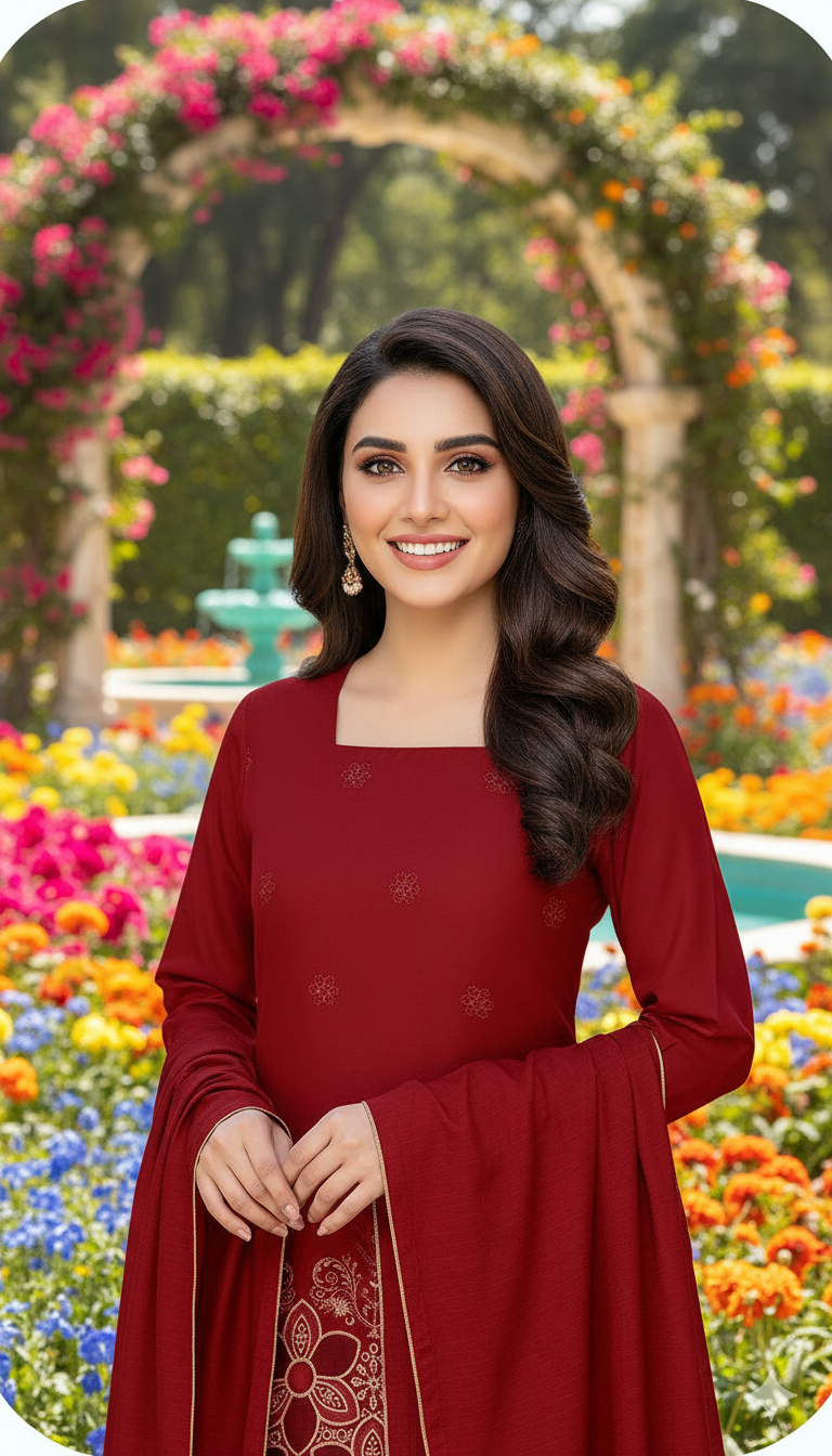 DHANAK TANA DORA EMBROIDERED APPLIC DAMAN COLLECTION