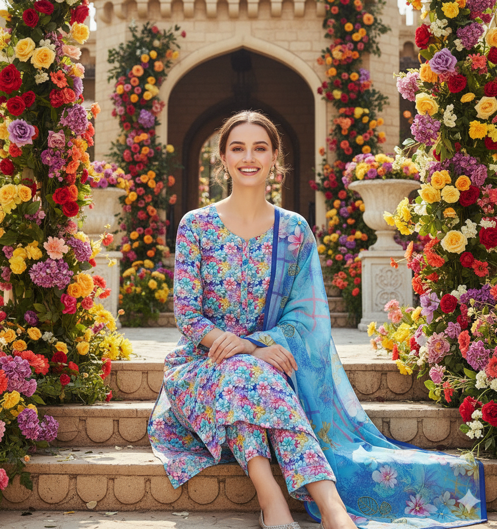 PRINTED KHADDAR ALLOVER STYLE COLLECTION 3PC