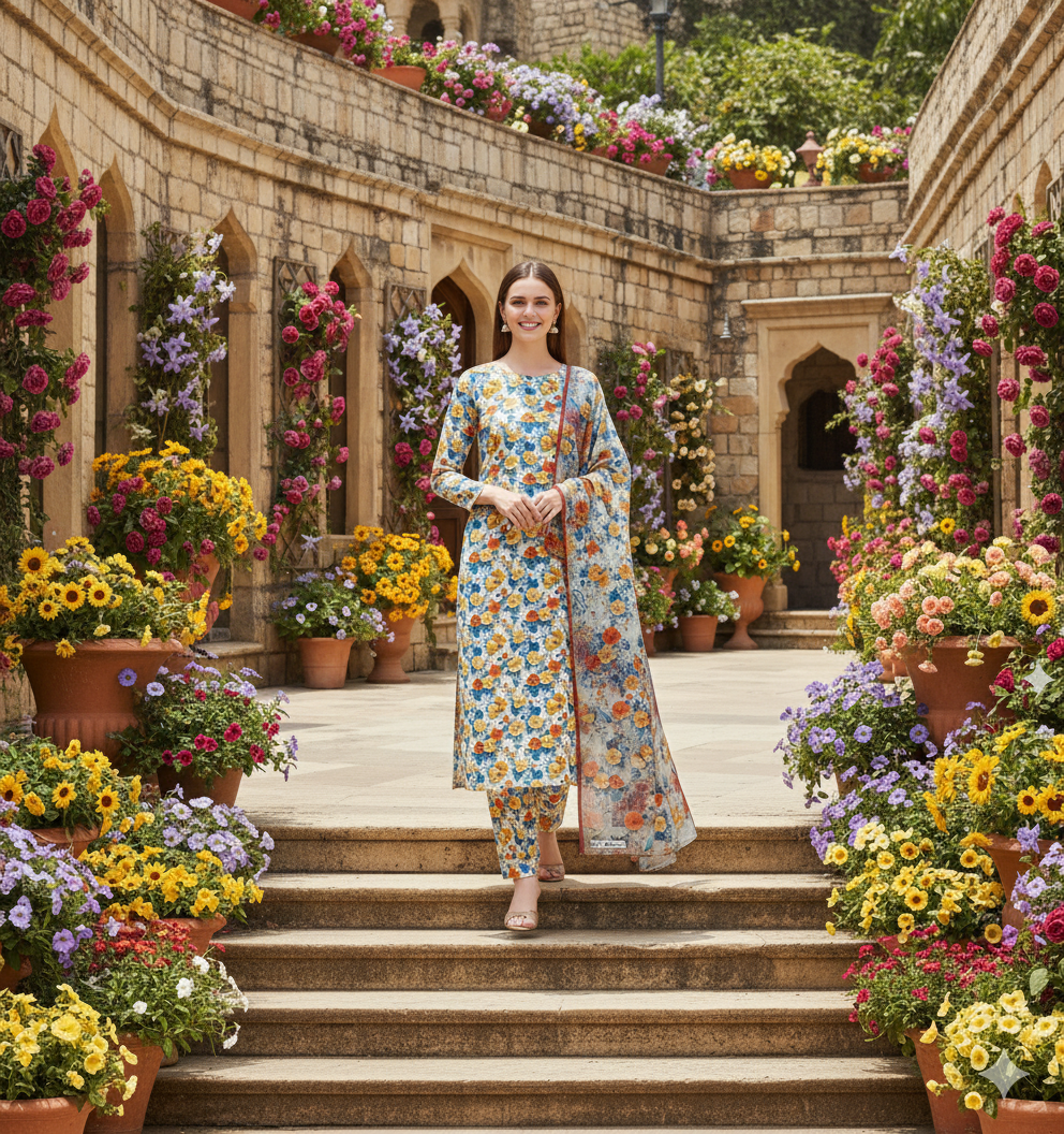 PRINTED KHADDAR ALLOVER STYLE COLLECTION 3PC