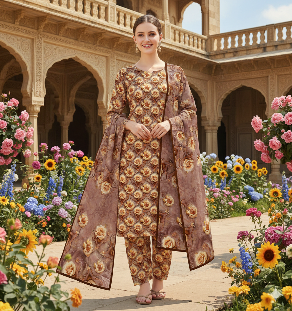 PRINTED KHADDAR ALLOVER STYLE COLLECTION 3PC