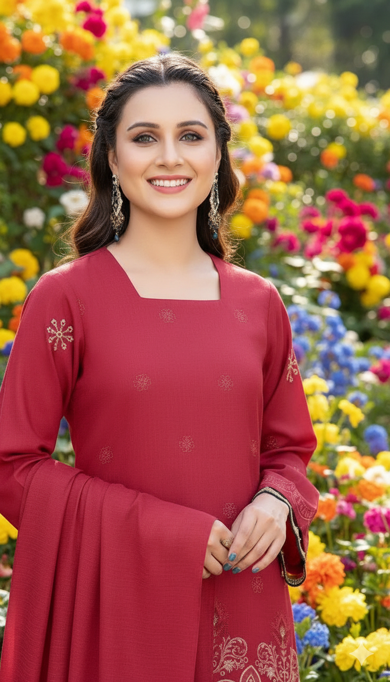 DHANAK TANA DORA EMBROIDERED APPLIC DAMAN COLLECTION