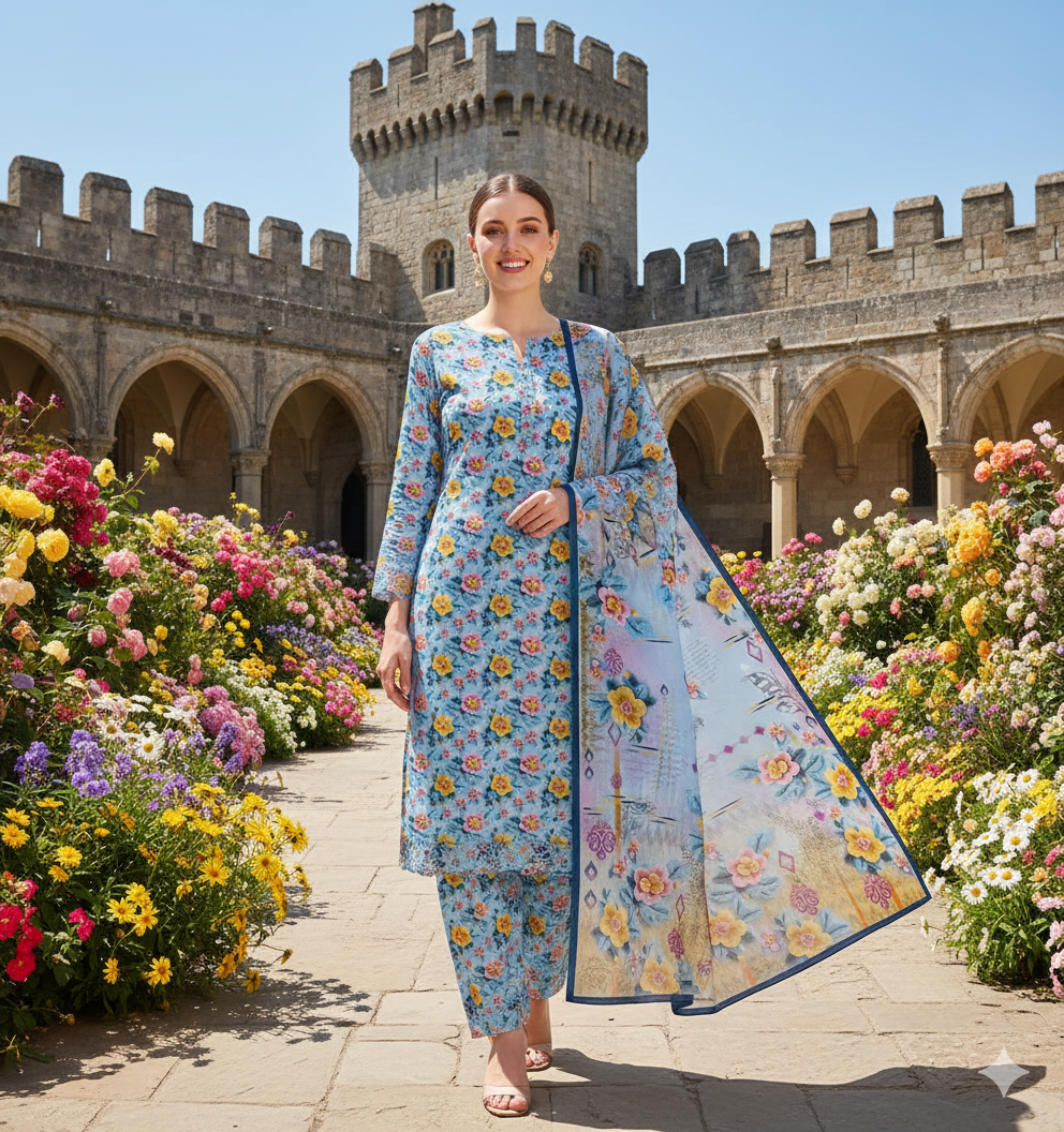 PRINTED KHADDAR ALLOVER STYLE COLLECTION 3PC