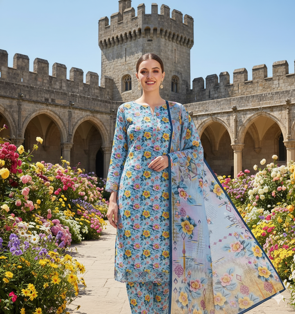 PRINTED KHADDAR ALLOVER STYLE COLLECTION 3PC