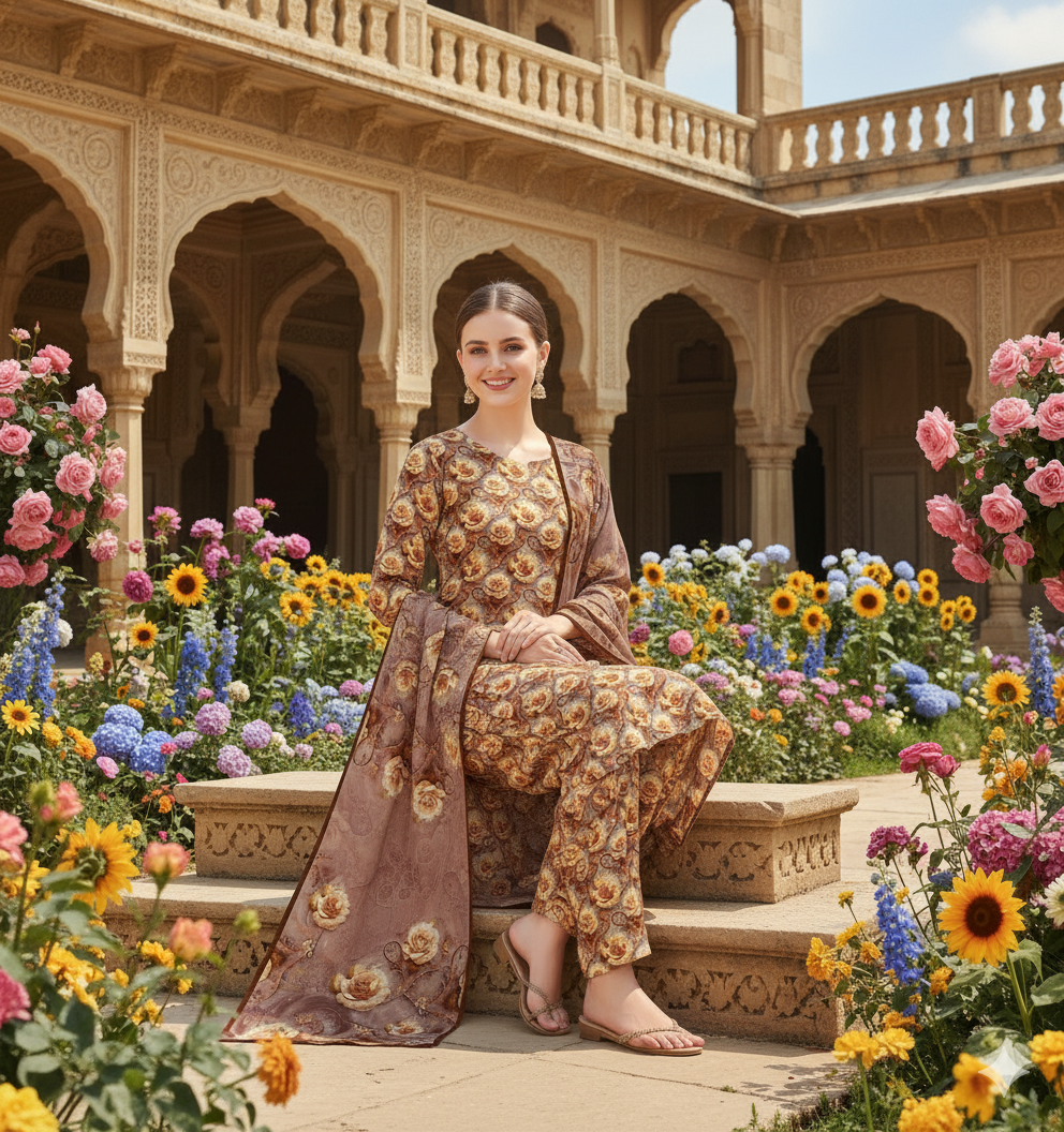 PRINTED KHADDAR ALLOVER STYLE COLLECTION 3PC