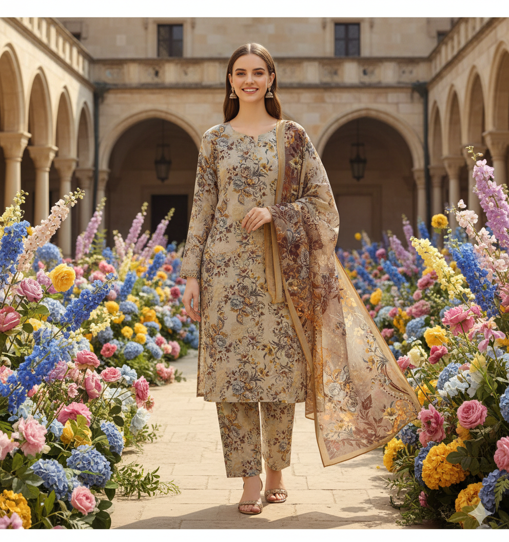 PRINTED KHADDAR ALLOVER STYLE COLLECTION 3PC