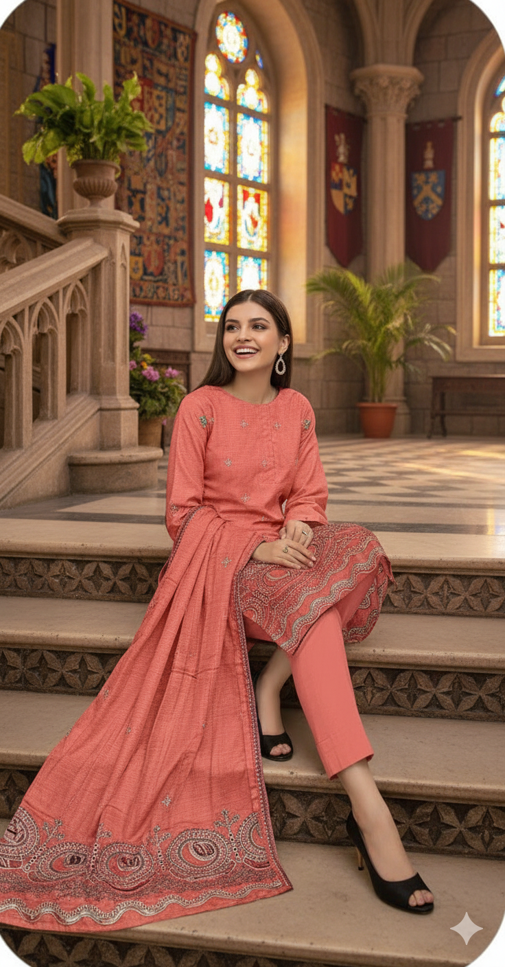 DHANAK BANA DORA EMBROIDERED APPLIC DAMAN COLLECTION