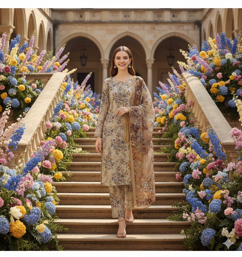 PRINTED KHADDAR ALLOVER STYLE COLLECTION 3PC