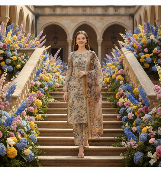 PRINTED KHADDAR ALLOVER STYLE COLLECTION 3PC
