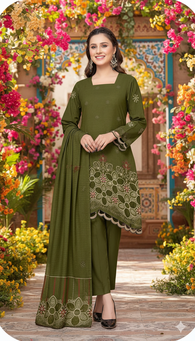 DHANAK TANA DORA EMBROIDERED APPLIC DAMAN COLLECTION