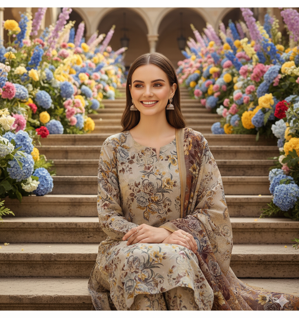 PRINTED KHADDAR ALLOVER STYLE COLLECTION 3PC