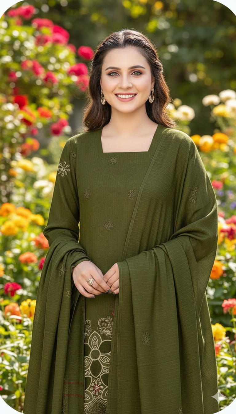 DHANAK TANA DORA EMBROIDERED APPLIC DAMAN COLLECTION